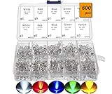 CO RODE 3mm 5mm LED Diodes, LED Emitting Diodes Kit for DIY, Elecronics, Arduino Project, Science Experiment, 600-Pack