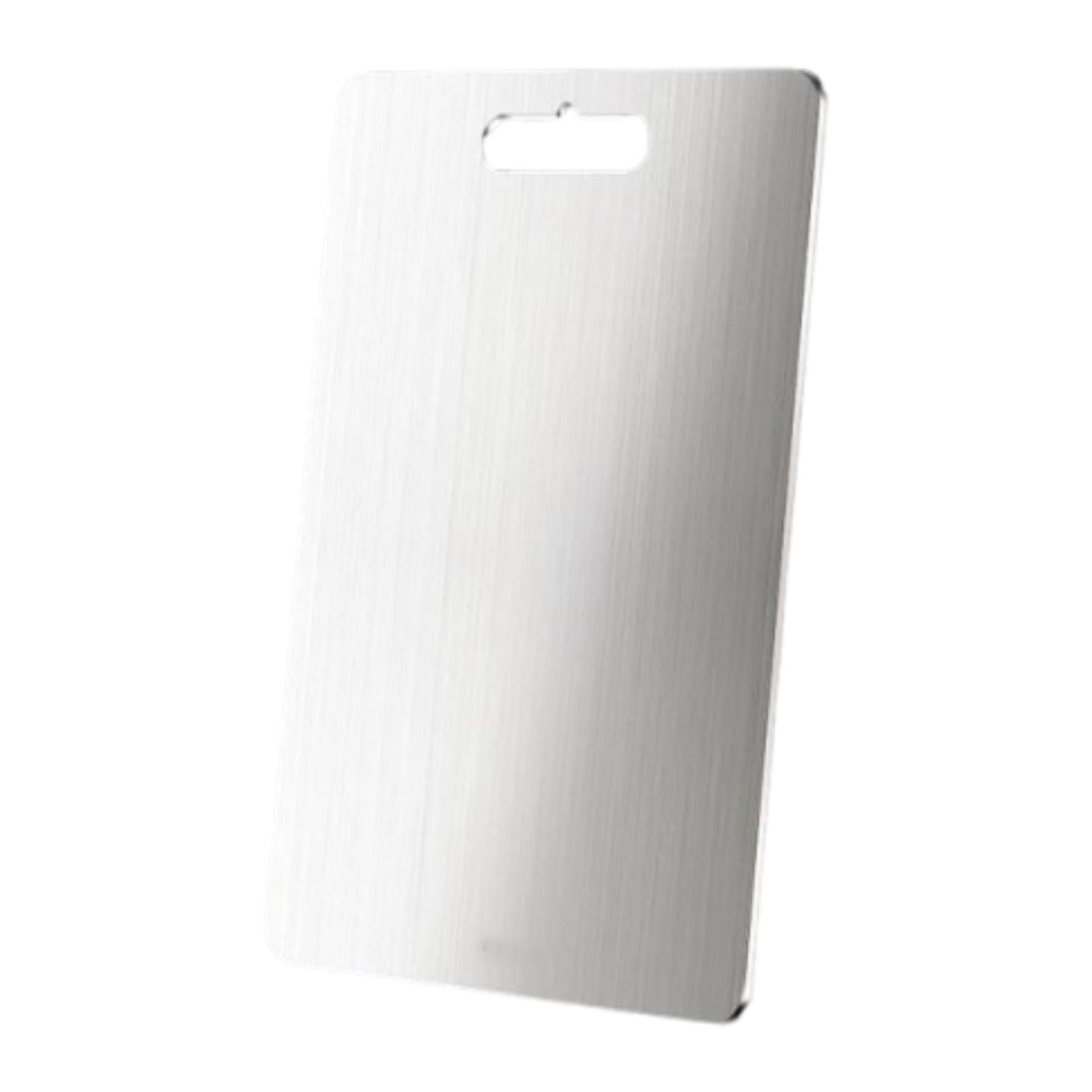Planche à découper en acier inoxydable 39cmx28cm pour hacher et trancher facilement vos aliments