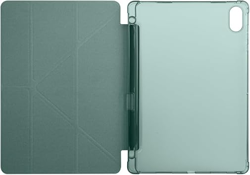 UnDePlus Samsung Galaxy Tab A11 8.7inç X130 ile uyumlu Kılıf Kalem Bölmeli Trifolding Case X133 X135 135F Koyu Yeşil