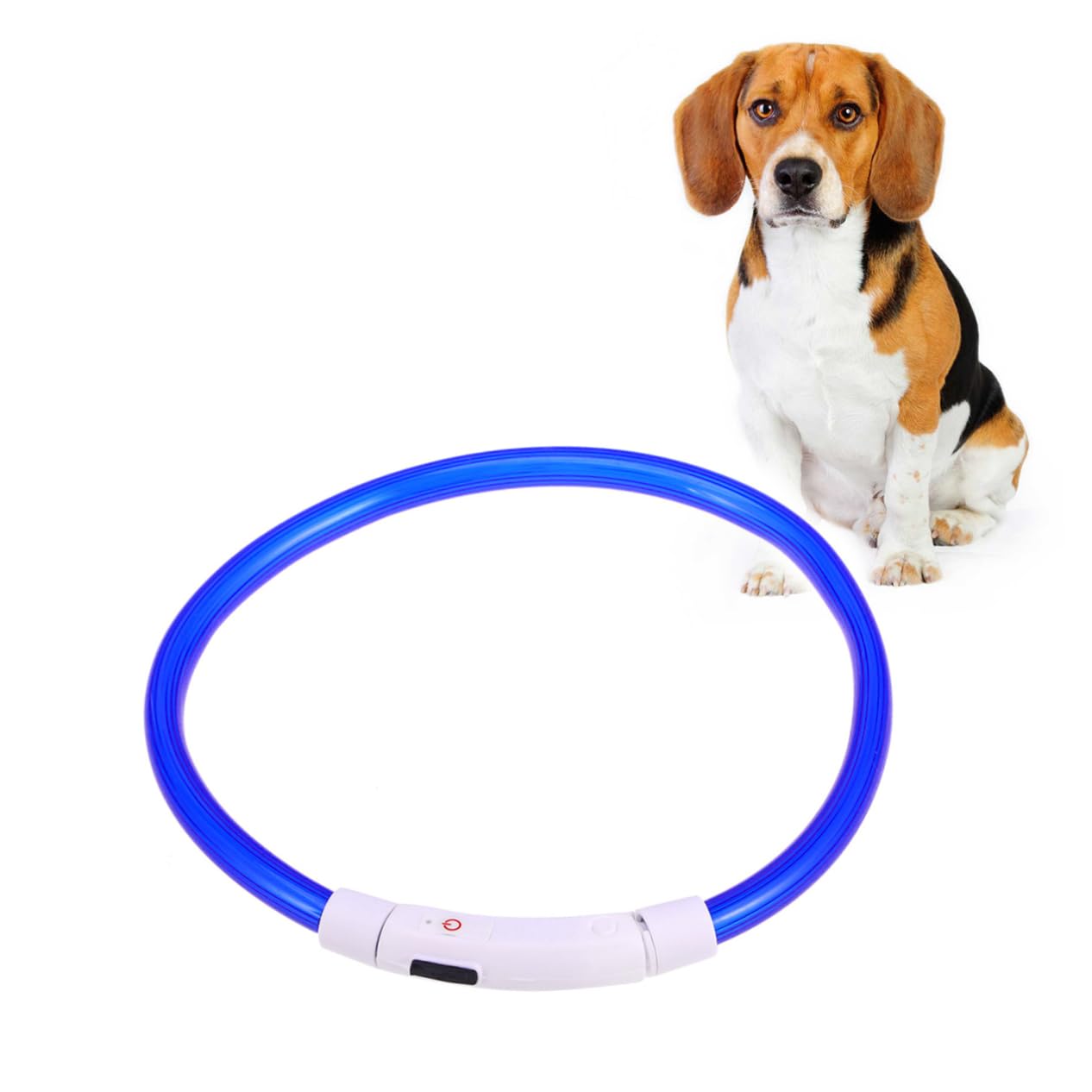 BESPORTBLE 3pièces Collier LED Et Rechargeable pour Chien Collier Lumineux Étanche avec Modes Clignotants pour Sécurité Bleu