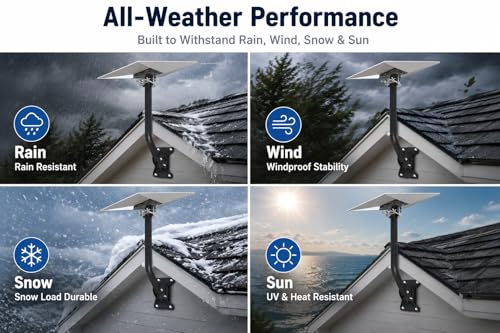 Image of cekay Starlink Gen 3 Mount Kit, Adjustable Wall Roof Mount for Starlink Standard 4 X Dish, 16.5 inch J Pole with Pipe Adapter, Reversible Standoff Arm, 360 Rotation, 20 Tilt, Heavy Duty Outdoor Mount