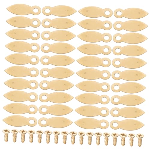 ARTIBETTER 100Pcs Decorative Metal Picture Frame Fasteners with Screws Heavy Duty Backing Plates for Easy Installation and Secure Photo Display for Home Use and Craft Projects