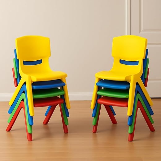 eHomeKart Baby Plastic Chair Set 12 Chairs Multicolour