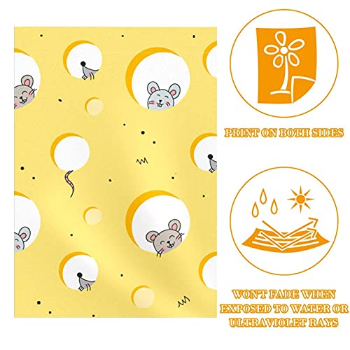Drapeau de bienvenue chat et souris déco de jardin double face - 2