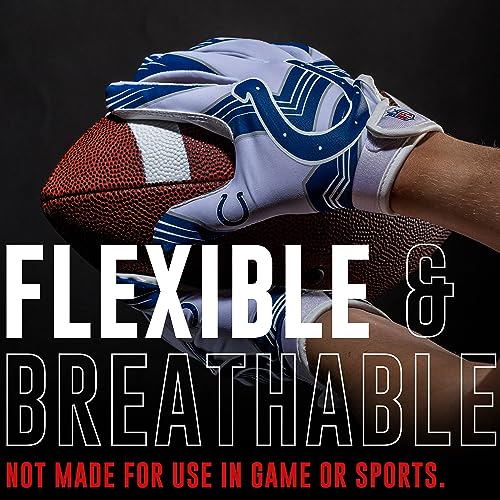 Image of Franklin Sports Youth NFL Football Receiver Gloves - Kids Football Gloves Pair - NFL Team Logos and Silicone Palm