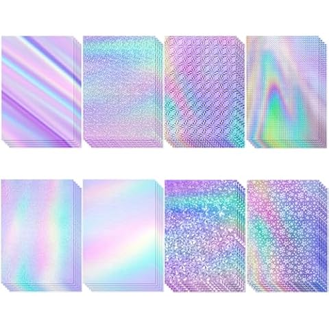 SEPGLITTER 40 Sheets Holographic Cardstock Set Cover