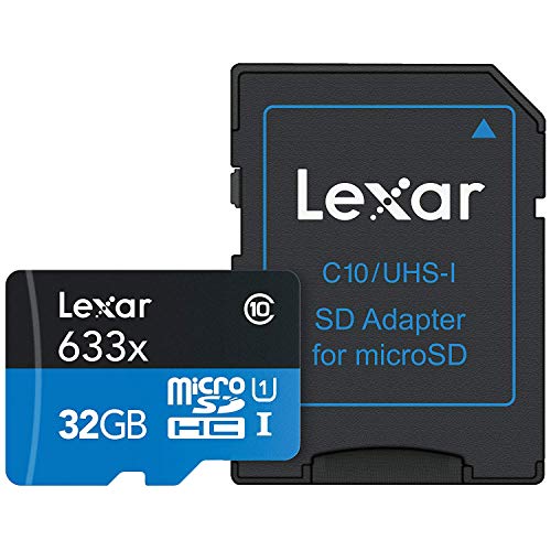 Lexar Pack Of 2 High-Performance 633X 32Gb (64Gb Total) Microsdhc Uhs-I Memory Cards With Sd Adapter Lsdmi32Gbbnl633A Bundle W/Deco Gear Sd Reader & Storage Case + Microfiber Cloth & Accessories #TOP4