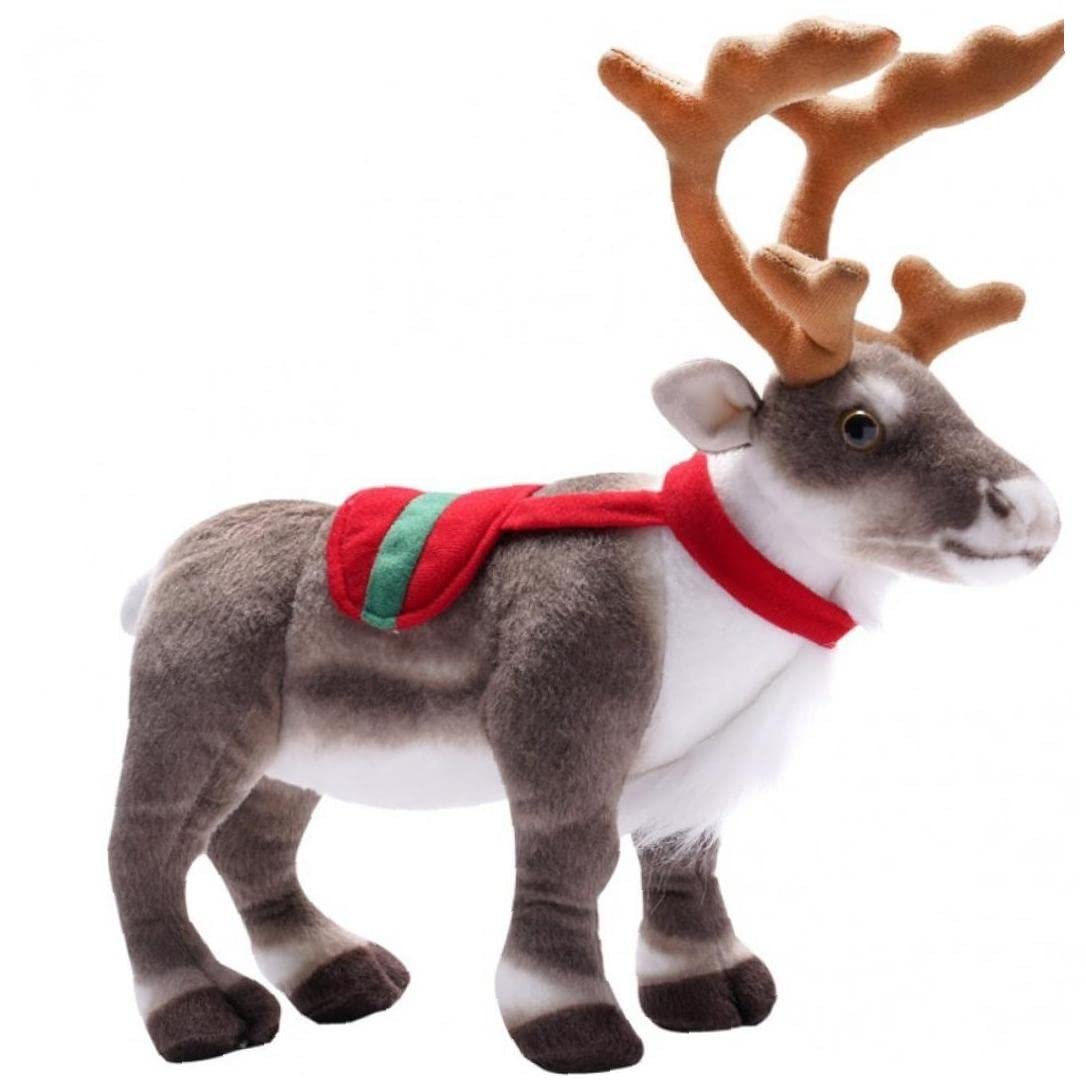 Amazon.co.jp: クリスマスの毛むくじゃらのトナカイ人形がリアルな