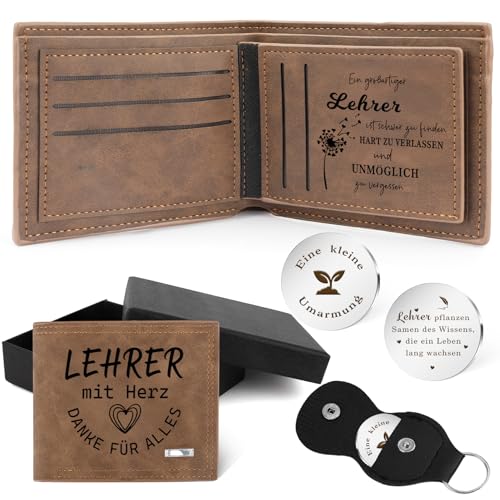 Nudoraw Lehrer Geschenk der Lehrer Geldbörse Dankeschön Geschenke klein Erzieher Geschenke Abschied Kita Erzieher Abschiedsgeschenk Lehrergeschenke klassenlehrer Abschluss Grundschule Weihnachten