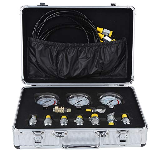 Gauge Pressure Testing Kit Hydraulic Equipment Tester Portable Hydraulic Tester Oil Pressure Pressure Tester for Hydraulic System for Industrial Equipment