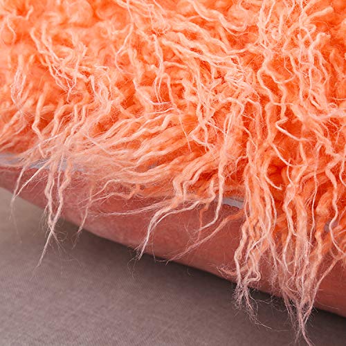 Fronha de pele falsa capa de almofada longa e macia Fronha fofa com zíper oculto para a decoração da