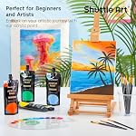 Shuttle Art Peinture acrylique, 18 Couleurs Poupées de peinture acrylique (120ml/4.06oz), Artist Grade Acrylic Paint Set, Pigments riches, Non-Toxic pour les artistes, les débutants et les enfants sur les rochers Artisans Toile bois céramique