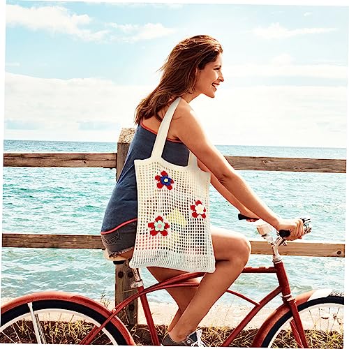 COHEALI Bolsa De Praia Branca Bolsa De Verão Bolsa Coreana Bolsa De Praia De Verão Bolsa De Praia Bo