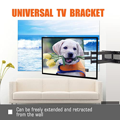 Long Arm Tv Wall Mount For Most 42-95Inch Tvs,Full Motion Tv Mount With 43" Extension Arms,Tilt Swivel Tv Bracket Fits 16-24" Wood Studs Holds 154Lbs,Max Vesa800X400Mm By Forging Mount #TOP5