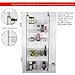 5 Tier Over The Door Pantry Organizer (Silver), By Home Basics | Metal Pantry Door Rack | Hanging Pantry Organizer For Condiments, Spices, Snacks, and Canned Goods