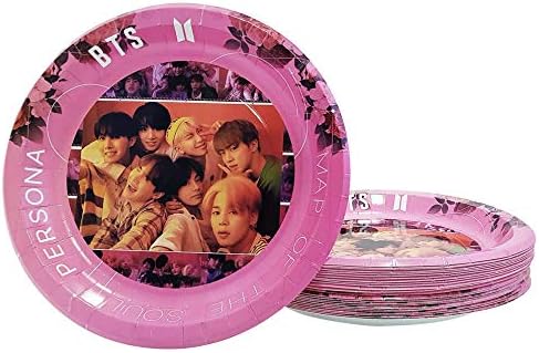 KPOP Bangtan Boys Party Supplies - Coated Plates for Army Party decorations, MAP OF THE SOUL : PERSONA, (Plates 7" 16pcs)