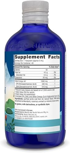 Miniatura 7 de Nordic Naturals Arctic CLO - Aceite de hígado de bacalao para corazón salud cerebral y bienestar óptimo P34411 Sin vitamina D Anaranjado 1