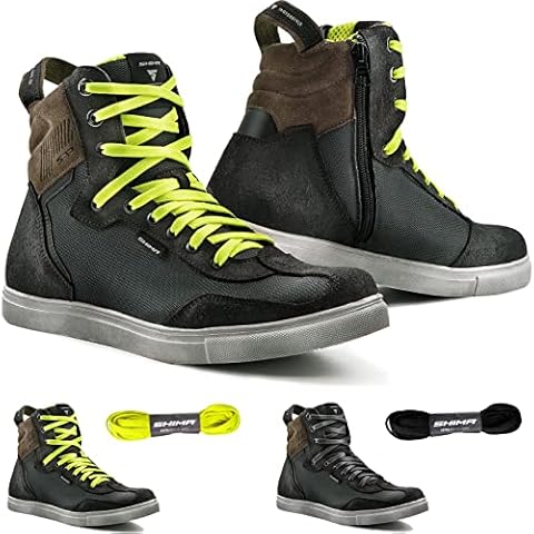 SHIMA Rebel Vented, Zapatos Motocicleta Hombre con Cremallera Lateral Cover