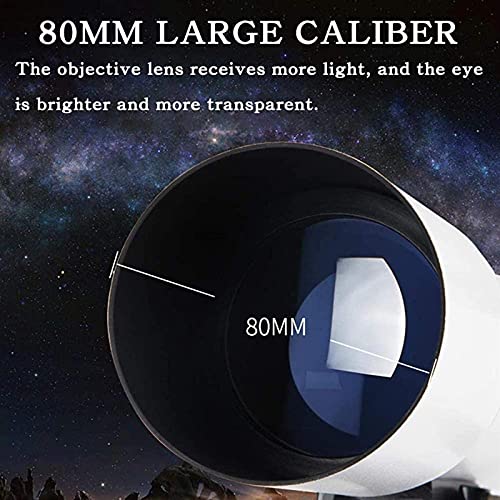 Telescopio astronómico refractor 80 mm con trípode ajustable miniatura 2