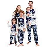 MUYOGRT Pijama Navidad Familia,Bebé/18-24 Meses)
