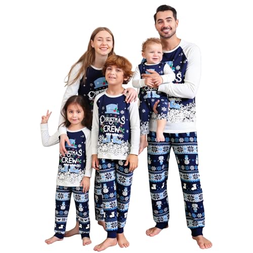 MUYOGRT Pijama Navidad Familia, Conjunto Pijama Familiar a Juego, Pijamas de Navidad Renos Estampada, Pijamas Navideños Familiar para Mujer, Hombre, Niños (#43,Hombres/L)
