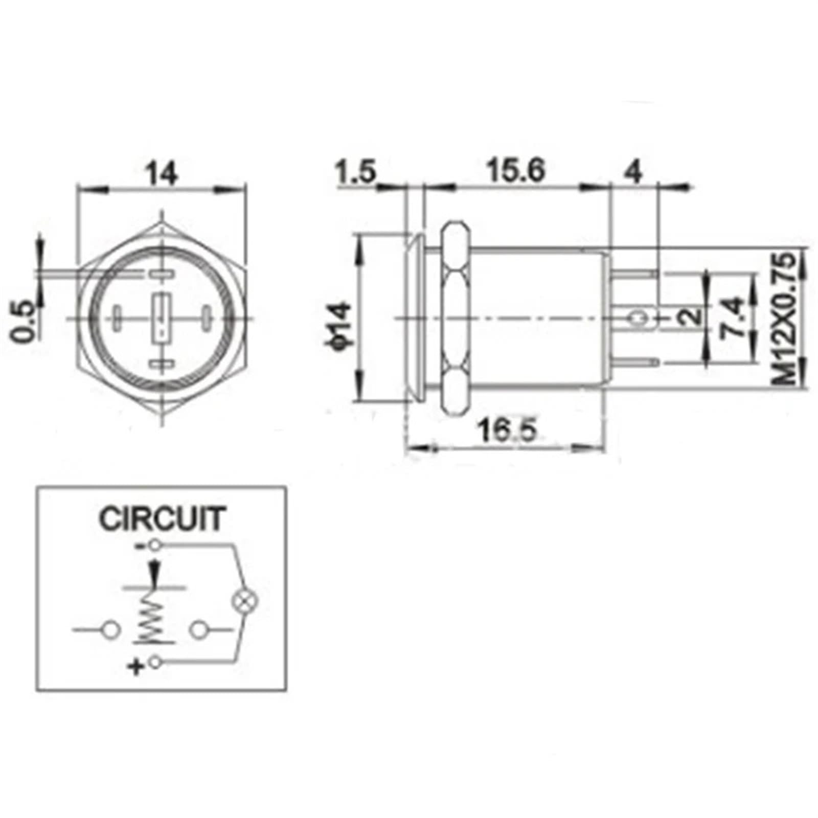 12MM con LED 3V 5V 12V 24V 220V interruptor de botón de Metal botón momentáneo reinicio automático iluminado 1 Uds(Red,220V)