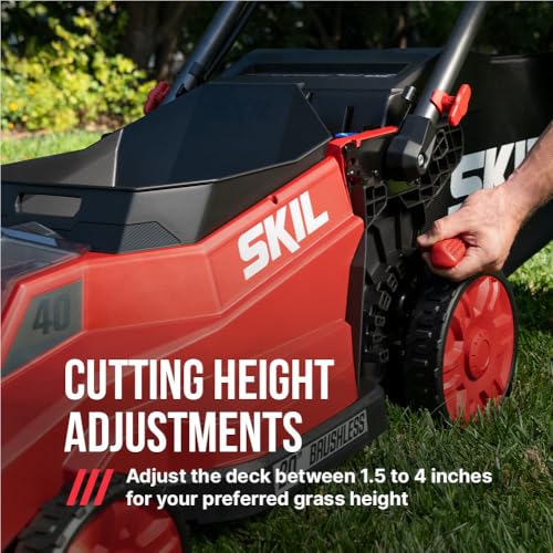 Image of SKIL PWR CORE 40 Brushless 40V 20-Inch Push Mower Kit with Smart Caddy, Includes 6.0Ah & 4.0Ah Batteries and 150W Charger - PM2010C-24