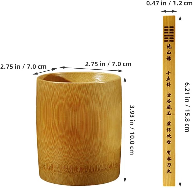 Abaodam Chinese Fortune Sticks with Bamboo Bucket Kau Chim Sticks Chinese Fortune Telling I Ching Buddhist Divination Game Props for Fortune Telling Games