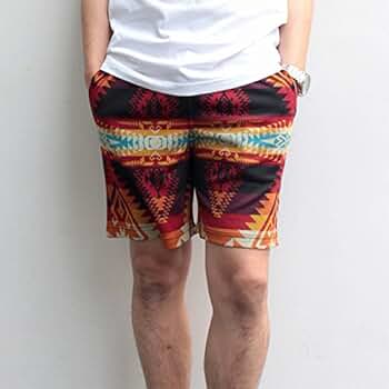 Amazon | HealthKnit ヘルスニット 総柄 ハーフパンツ オルティガ柄 春