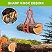 Insaga 32'' Log Hook 2/4 Log Tongs for Tractor Heavy Duty Logging Tools Enhanced Swivel Log Grapple for Trucks, Tractors, ATVs (32''-4Claw-Swivel)