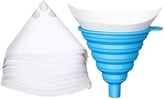 ETOPARS 100Pack Disposable Paint Paper Strainers Paint Filter Strainer Paint Filter Paper Cone Strainers with Silicone Funnel for Automotive Spray Guns Crafts