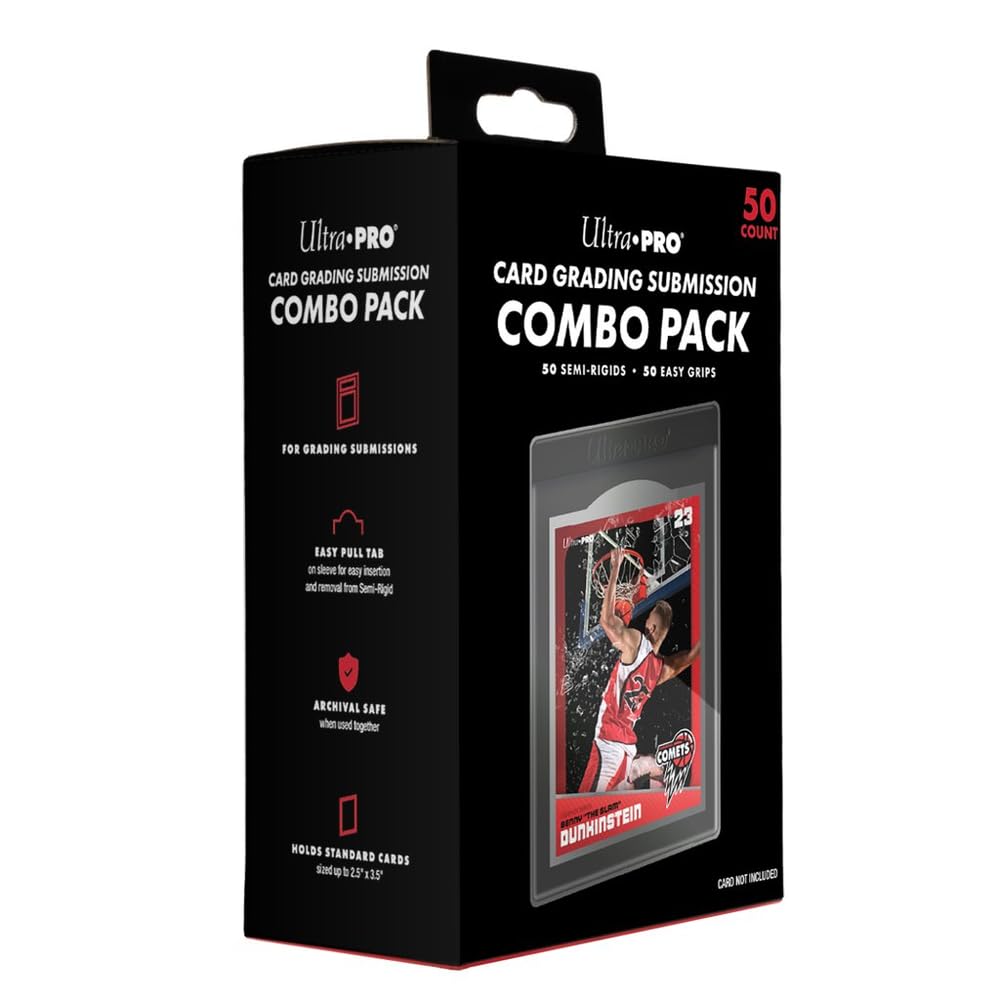 Ultra Pro Card Sleeves Grading Submission Combo - Standard Size (Semi-Rigid & Easy Pull Tab Sleeves) (50 ct)