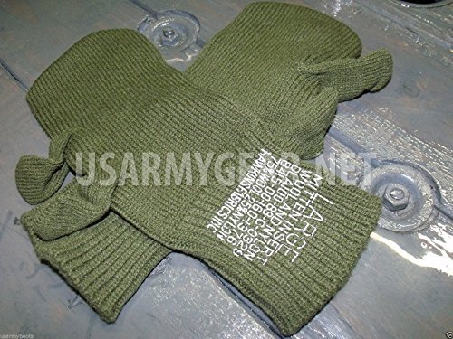 New US Army Military Wool Hunting Shooting Trigger Finger Mitten Insert Liners Cool Sniper Gloves USGI L (Large)