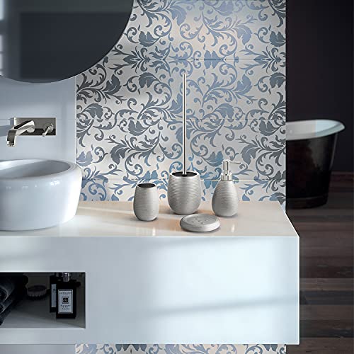 Gedy G-Astrid Bathroom Dish Silver, Dimensions 2.6 X 12 X 12 CM Weight 0.25 Kg, Ceramic Soap Holder, 2 Years, Design R&D, Unica - Image 4
