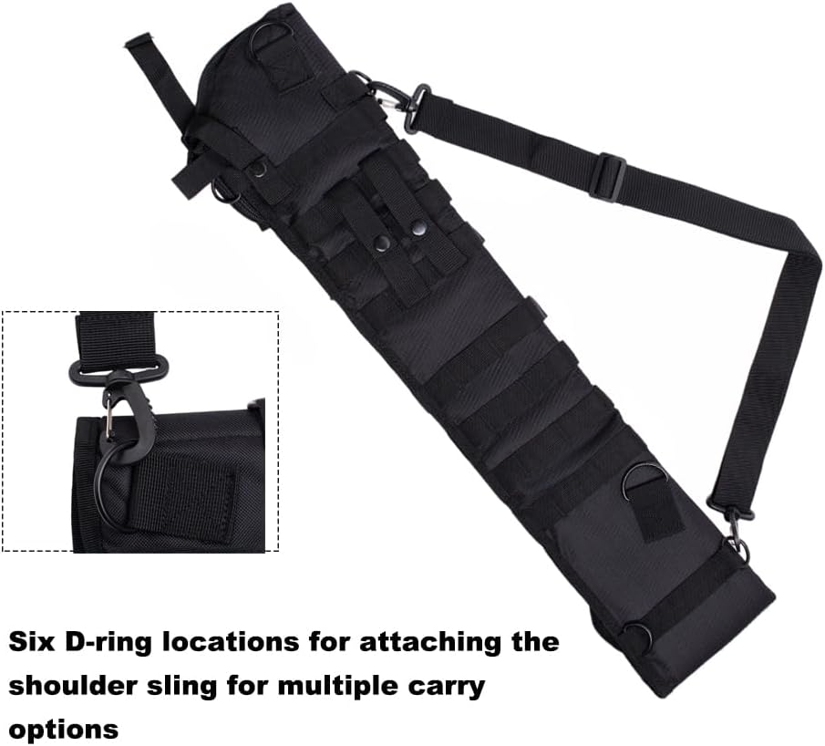 Raprance Tactical Shotgun Scabbard Holster with Shoulder Strap（Black）