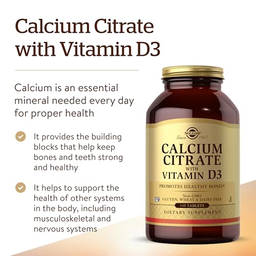 image for Solgar Calcium Citrate with Vitamin D3, 240 Tablets - Promotes Healthy