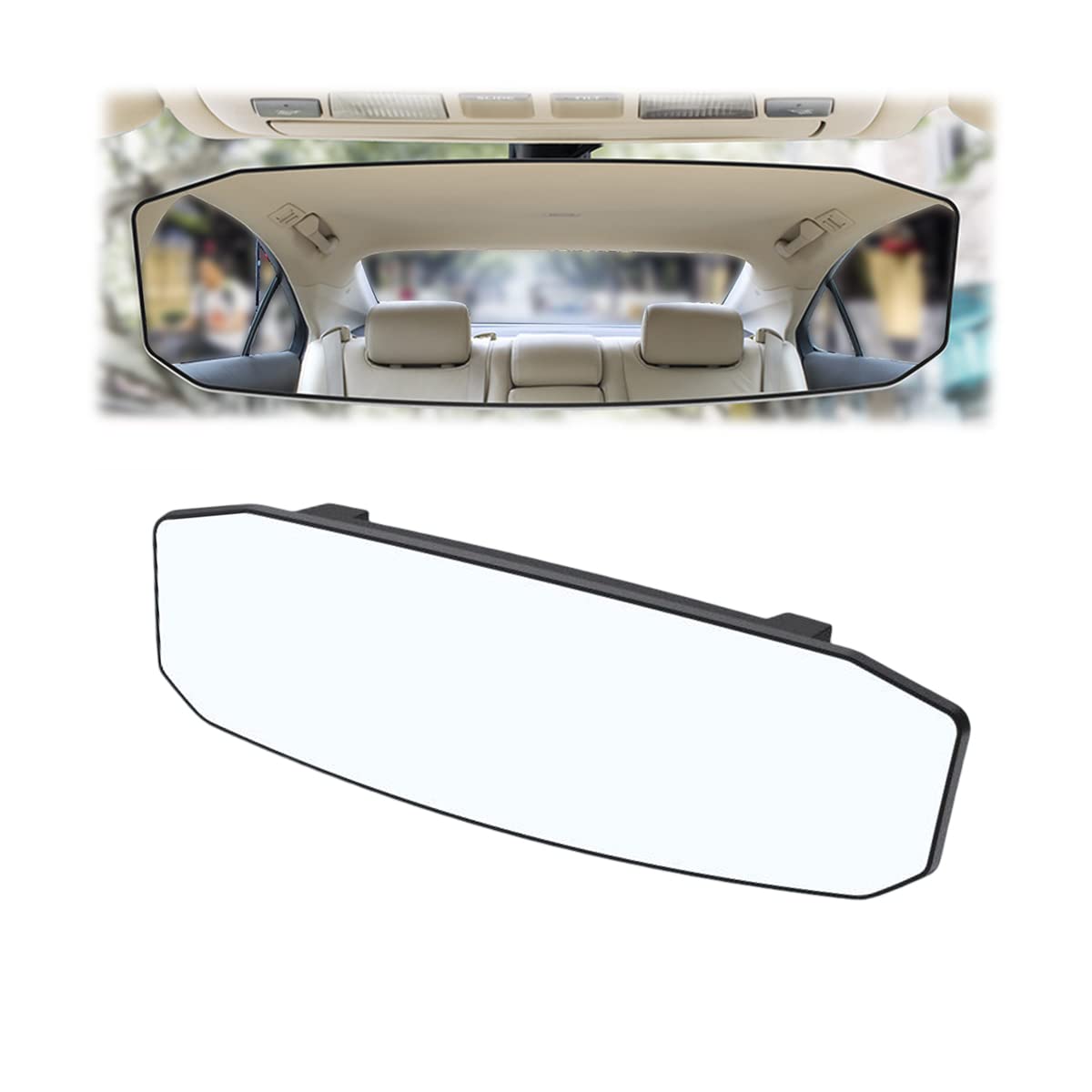 Car Rear View Mirror, 12 Inch Car Interior Panoramic Convex view 8