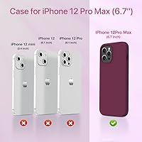 Vista 138 de Miracase Funda diseñada para iPhone 13 Pro Max con protector de pantalla, [forro de microfibra suave antiarañazos], funda protectora de silicona