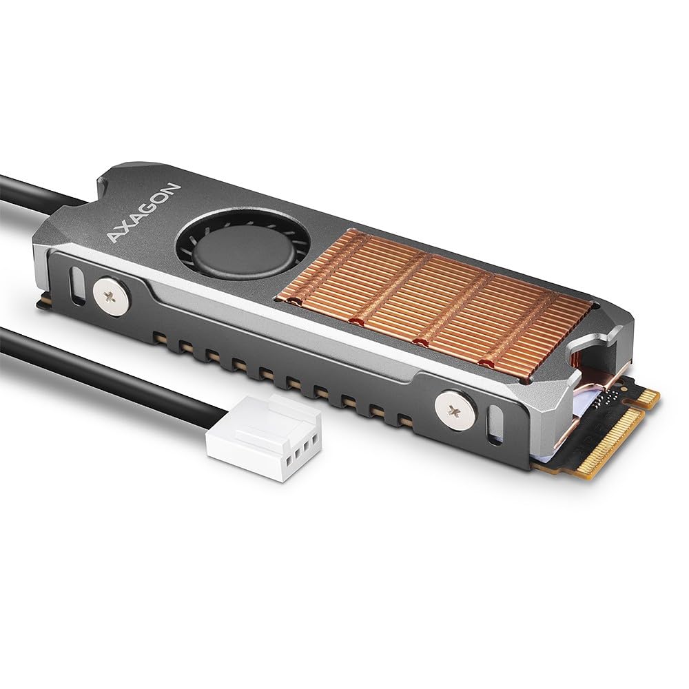 AXAGON CLR-M2FAN Copper M.2 2280 SSD Heat Sink