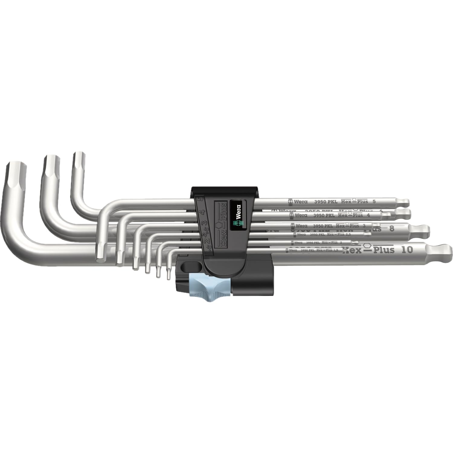 Wera 022720 9 Piece Stainless Steel Ball Ended Hexagon Allen Key Set 1.5-10mm