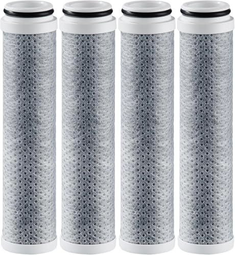 Cobbe 4 Pack -Ersatzfilter für Duschkopf - Filter über 99% Chlor - 2,0 Carbon Duschkopffilter -System - Wasserenthärter -Filterperlen für hartes Wasser - reduziert die trockene Juckreizhaut