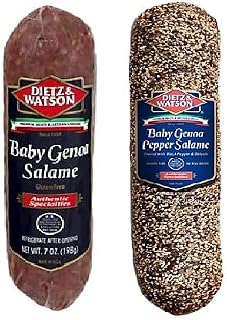 Dietz & Watson Premium Baby Genoa Set - 1 Baby Genoa & 1 Baby Genoa Pepper Salame Chub
