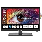 Sniper 19" webOS Smart LED Travel TV (2023 model) with Integrated DVD Player, Freeview & Freesat Tuner, Bluetooth 5.0, Multi-voltage - 12V , 24V, 240V. Netflix. BBC iPlayer, ITVX, Disney Plus,