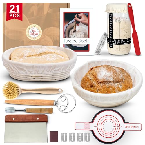 21 Pcs Sourdough Starter Kit, 10