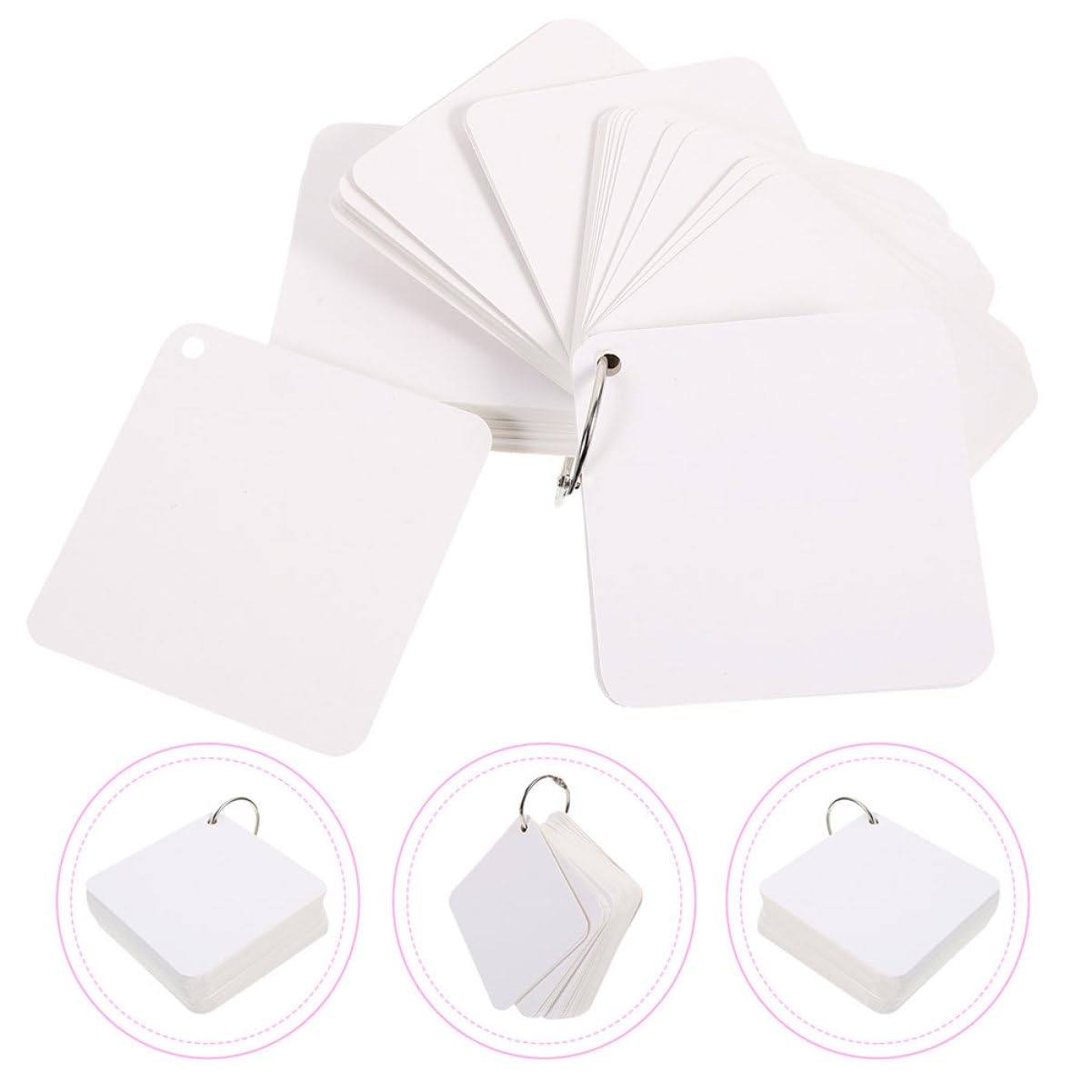 300blätter Leere Karteikarten Blank Cards zum Notieren und Lernen Kleine Papierkarten für Schule Büro und Diy-projekte Leicht und Transportabel