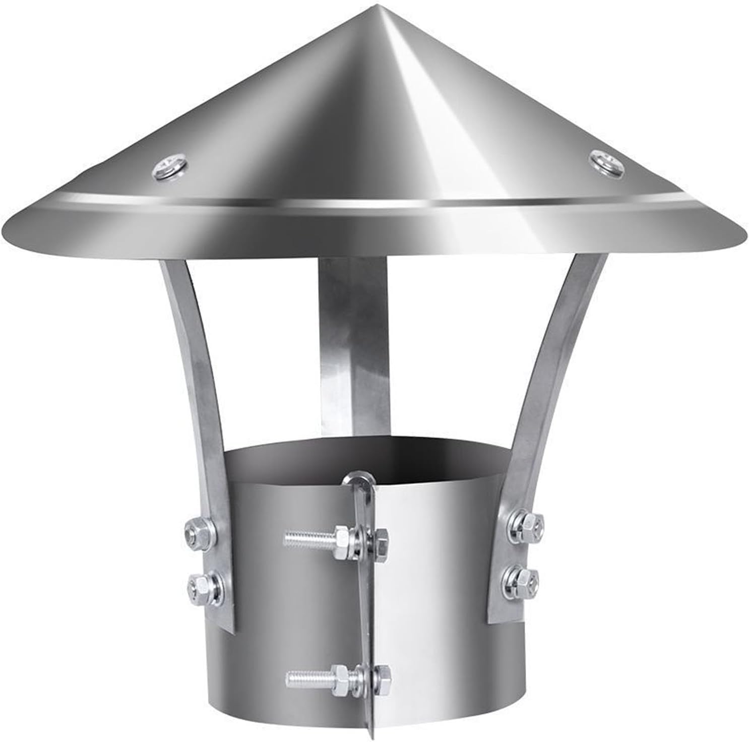 GYEQXKT Stainless Steel Cone Chimney Cap - Weatherproof Ventilation Cover for Kitchen & Outdoor Use 25x32 cm Ideal for Brick Chimneys Exhaust & Roof Ventilation