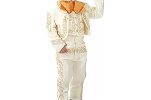 Beige Gold Baby Charro Outfit: Toddler & Baby Boy Mariachi Suit Set
