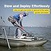 AQUOS Haswing Black 12V 55LBS 48inch Bow Mount Trolling Motor with 2.4 G Remote Control, Quick Release Bracket for Inflatable Boat Kayak Bass Boat Aluminum Boat Fishing, Freshwater/Saltwater Use