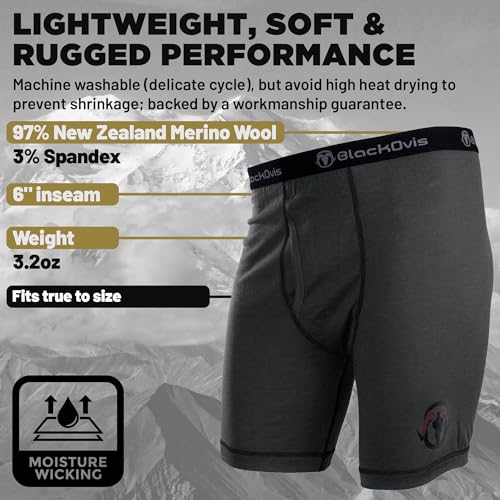 Venture Merino Boxer Brief - Cement - 3XL3