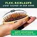 Hundebürste Unterwolle für Langhaar - 100% Naturborsten - Made in Germany - sanfte Unterfellbürste zum Entfilzen & Glätten ohne Ziepen - geölter FSC® Holzgriff + extra Bürstenreiniger